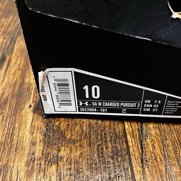 Under Armour Gray Charged Pursuit 2 Shoes - Picture 3 of 5